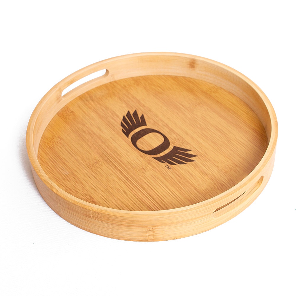 O Wings, Neil, Brown, Kitchen Accessories, Home & Auto, Round, Tray, Engraved, 833771